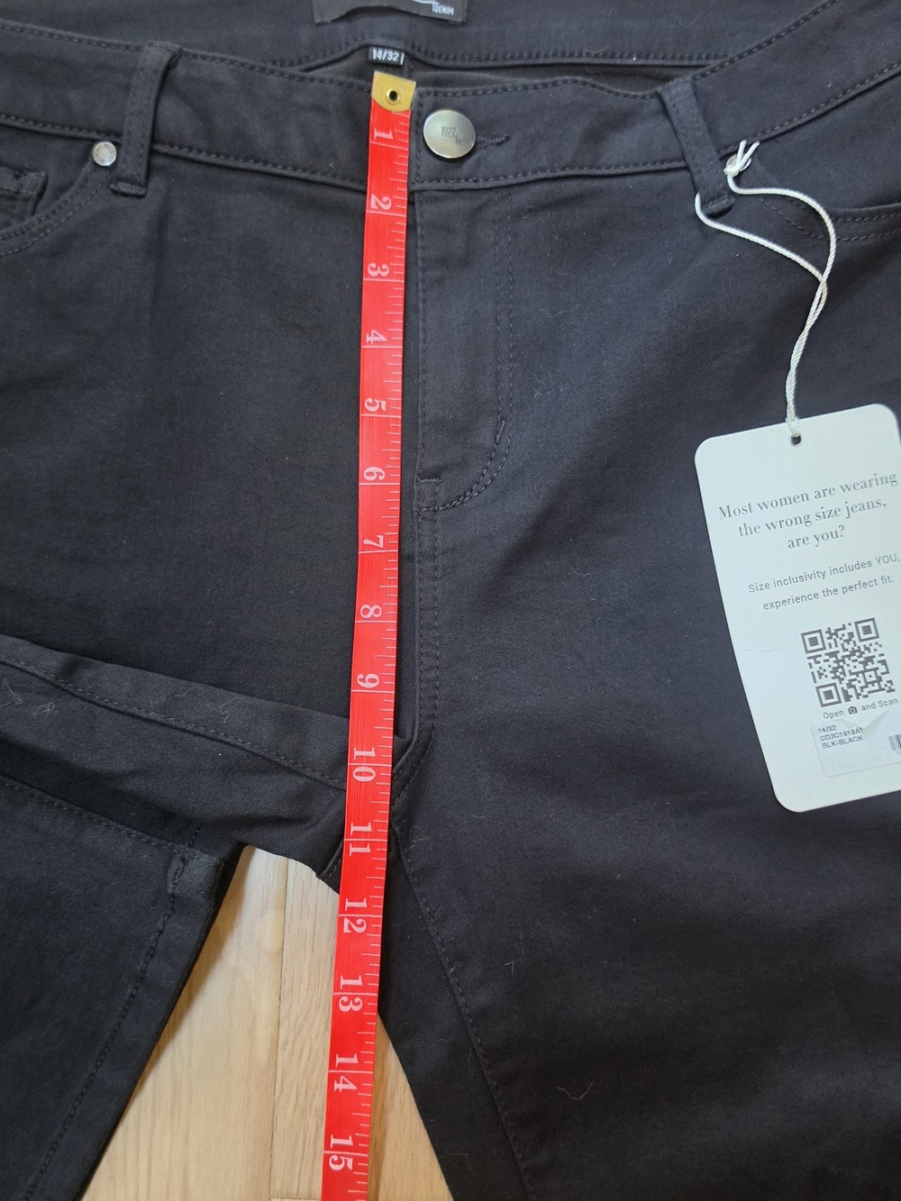 1822 Butter Denim Black Slim Boot Jeans Size 14/32 NWT Stretch - Picture 7 of 9